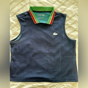 Lacoste Navy Sleeveless Polo Shirt